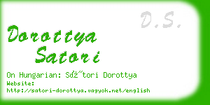 dorottya satori business card